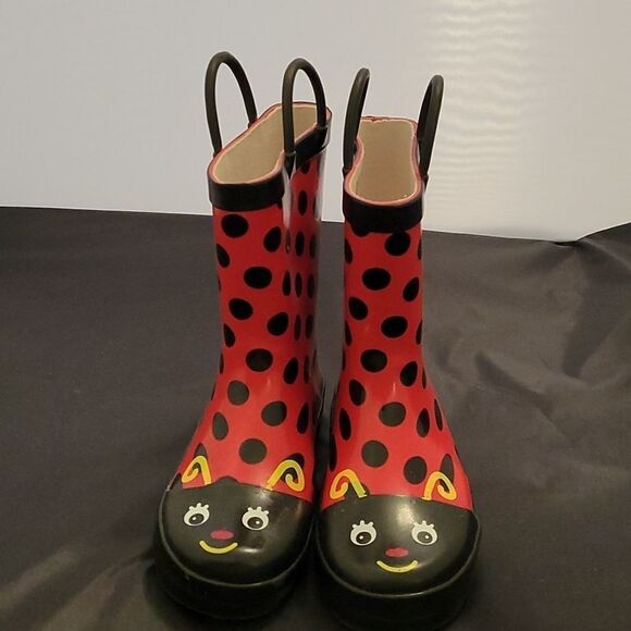 BRAND NEW LADYBUG  GIRL RAIN BOOTS - Picture 3 of 16